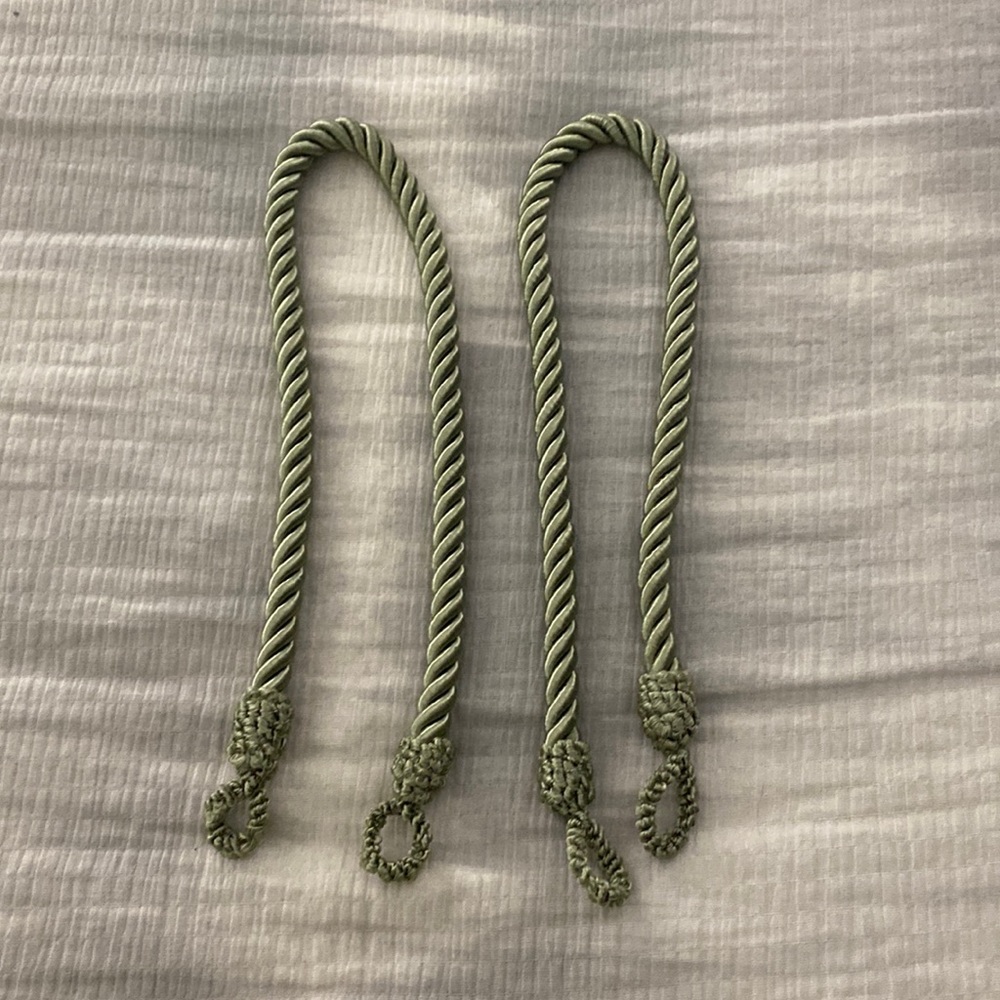 Window Curtain Drapery Twist Rope TieBack set of 2